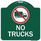 Signmission No Trucks With Graphic Heavy-Gauge Aluminum Architectural Sign, 18" H, GW-1818-9809 A-DES-GW-1818-9809 - alternate 1